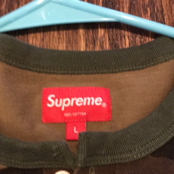 Supreme Pique S/S Henley - Woodland Camo - Picture 5 of 6